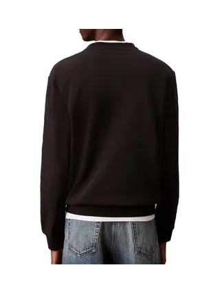 Sweat Noir Homme Calvin Klein Jeans Badge Terry 2