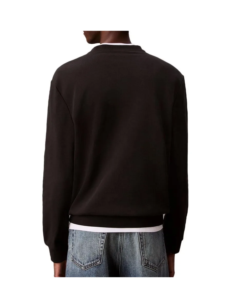 Sweat Noir Homme Calvin Klein Jeans Badge Terry 2