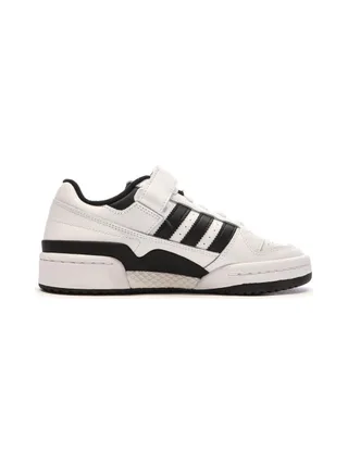 Baskets Blanches/Noires Homme Adidas Forum Low 2