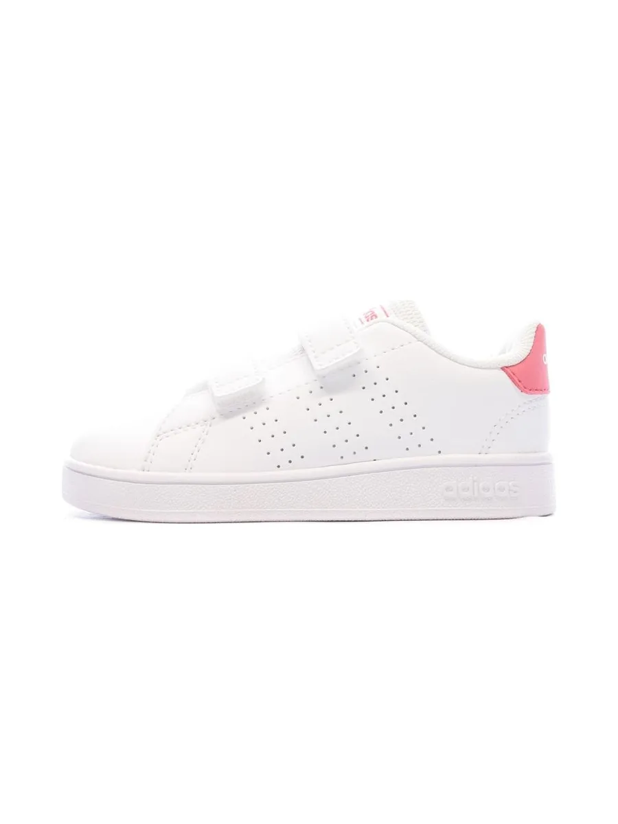 Baskets Blanc/Rose Bébé/Fille Adidas Advantage Cf 2