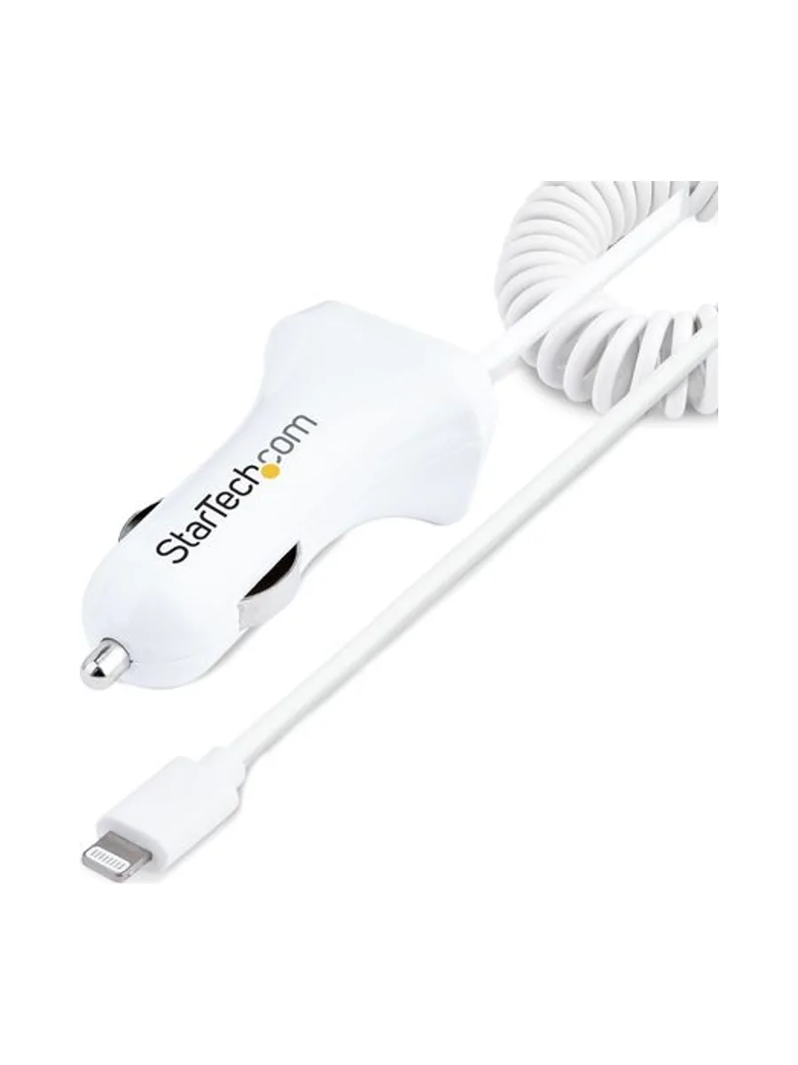 Lightning Car Charger w/Cable 2 Ports 1
