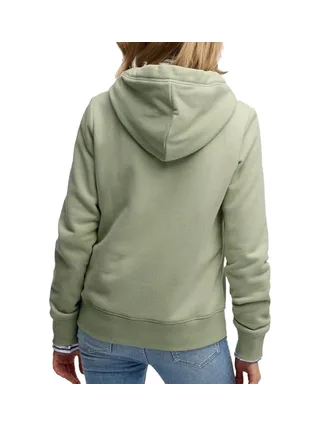 Sweat Vert Femme Superdry Essential Logo Ziphood Hb 2
