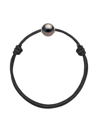 Bracelet Véritable Perle de Tahiti Ronde 10-11 mm — Argent 925 Millièmes — 25 cm — Homme 1