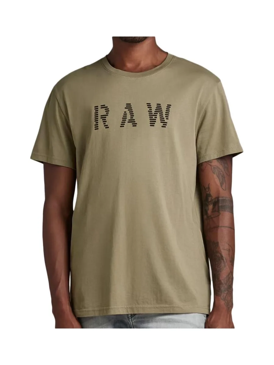 T-shirt Kaki Homme G-Star Raw D22776 2