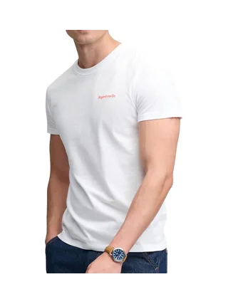 T-Shirt Blanc/Orange Homme Superdry Essential 1