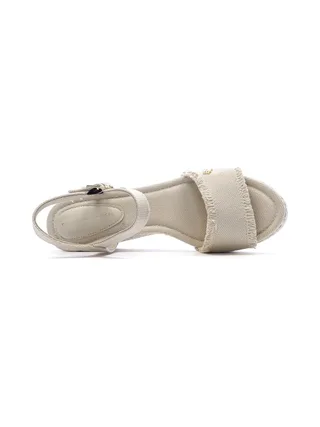 Sandales à Talons Beige Femme Tommy Hilfiger Wedgeee 4