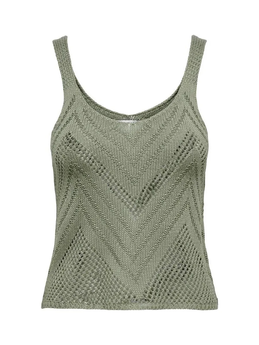 Débardeur Vert Beige Femme JDY Sun 2