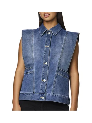 Veste en Jean Bleu Femme Pieces Femma 1