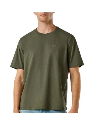 T-Shirt Kaki Homme Pepe jeans Contrast Connor 1