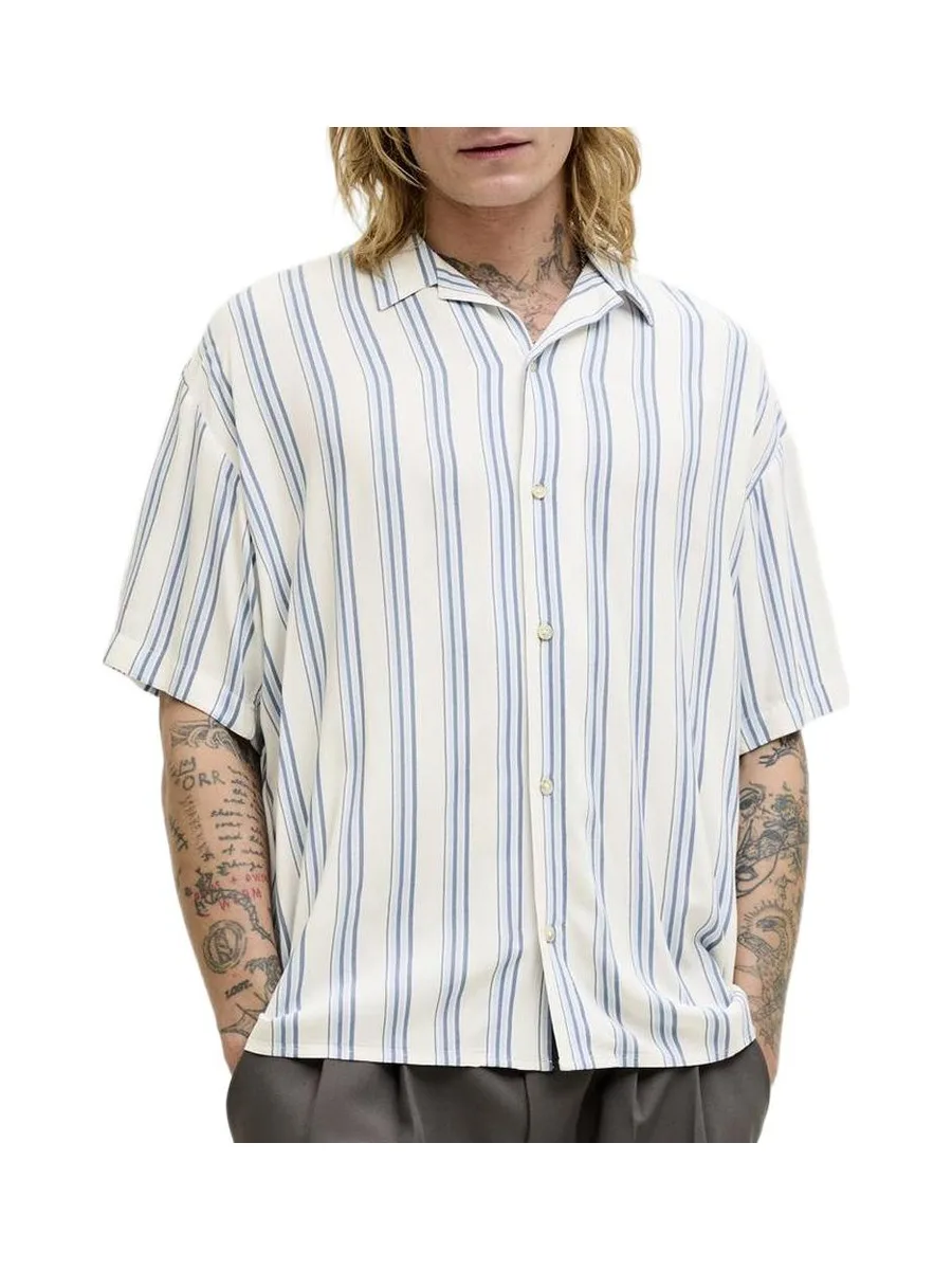 Chemise Blanc/Bleu Homme Jack & Jones Jjejeff 2