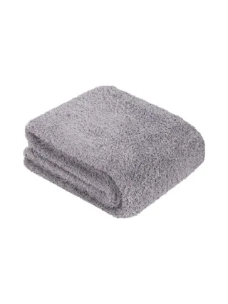 Plaid Gris Clair Today Teddy Fusain 130x180 cm 1