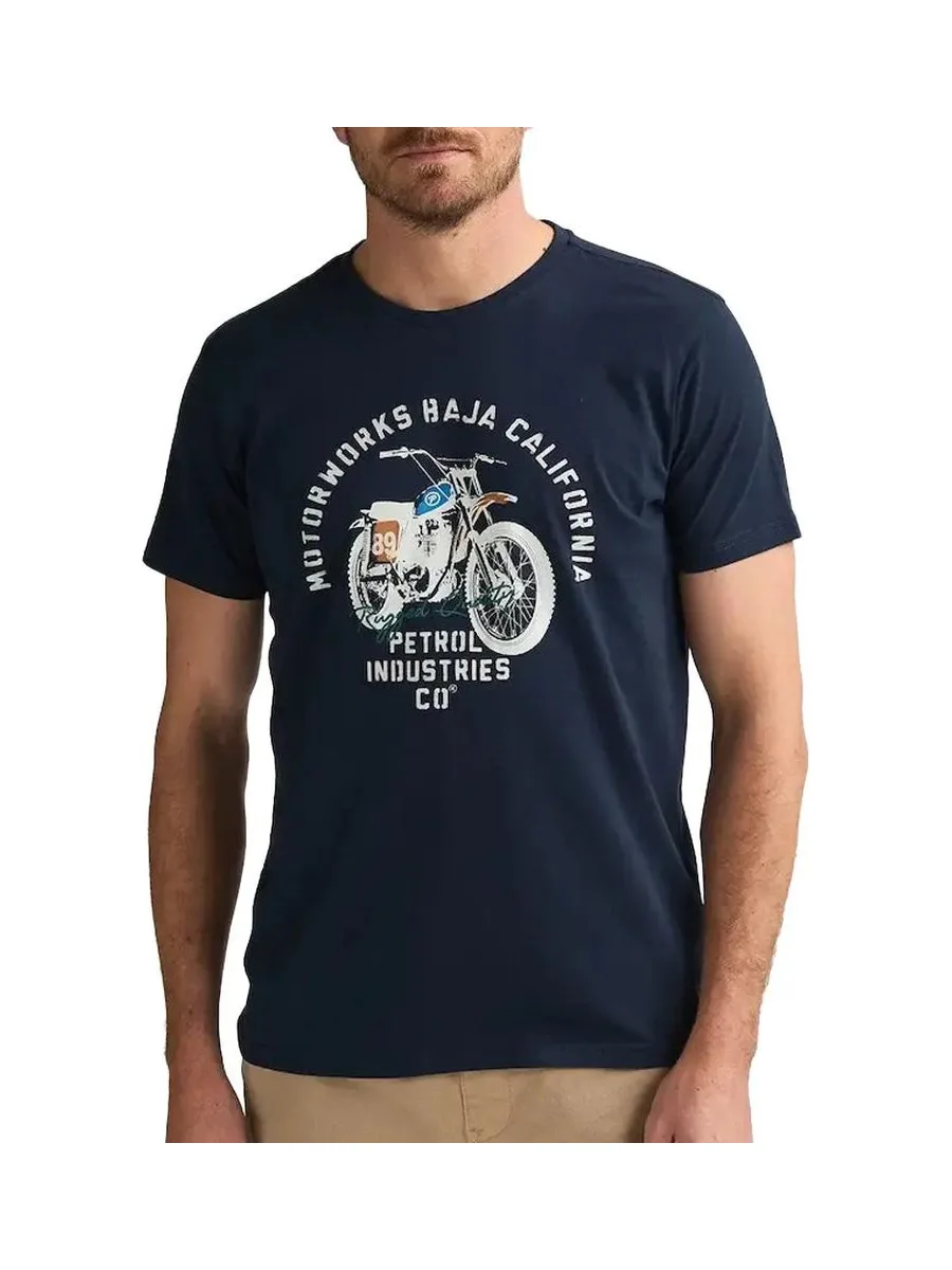 T-Shirt Marine Homme Petrol Industries Classic Print 2