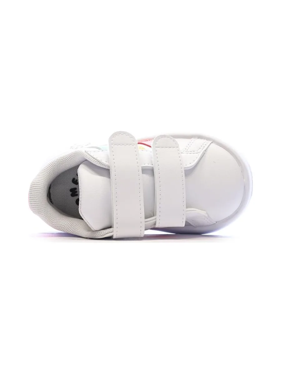 Baskets Blanches/Roses Fille Adidas Grand Court 2.0 IE1371 5