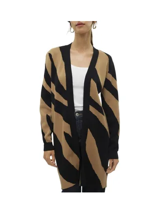 Gilet Long Noir/Camel Femme Vero Moda Nancy 1