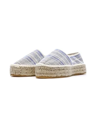 Espadrilles Blanches/Bleu Femme Pare Gabia Aduna 6