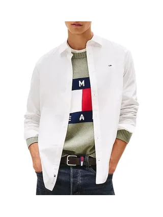 Chemise Beige Homme Tommy Hilfiger Poplin 1