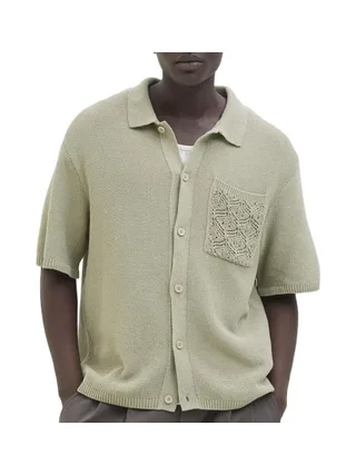 Chemise en Maille Kaki Homme Jack & Jones Summer Pocket 1