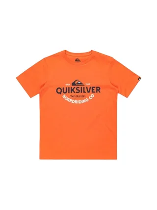 T-shirt Orange Garçon Quiksilver Typed Out 1