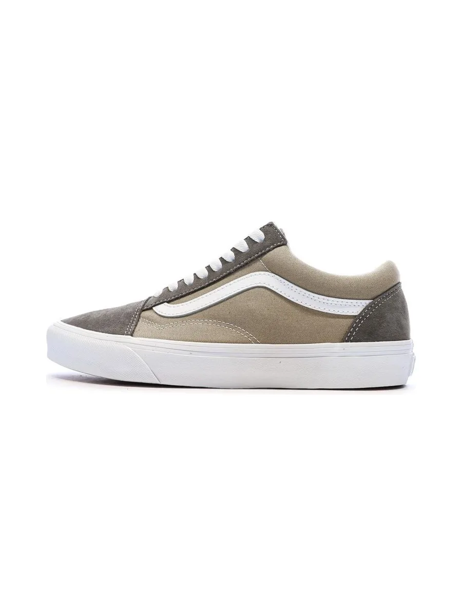 Baskets Marron/Beige Homme Vans Old Skool Canvas Block B 1