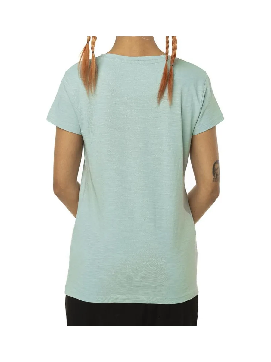 T-shirt Turquoise Femme Von Dutch Slub SA 3