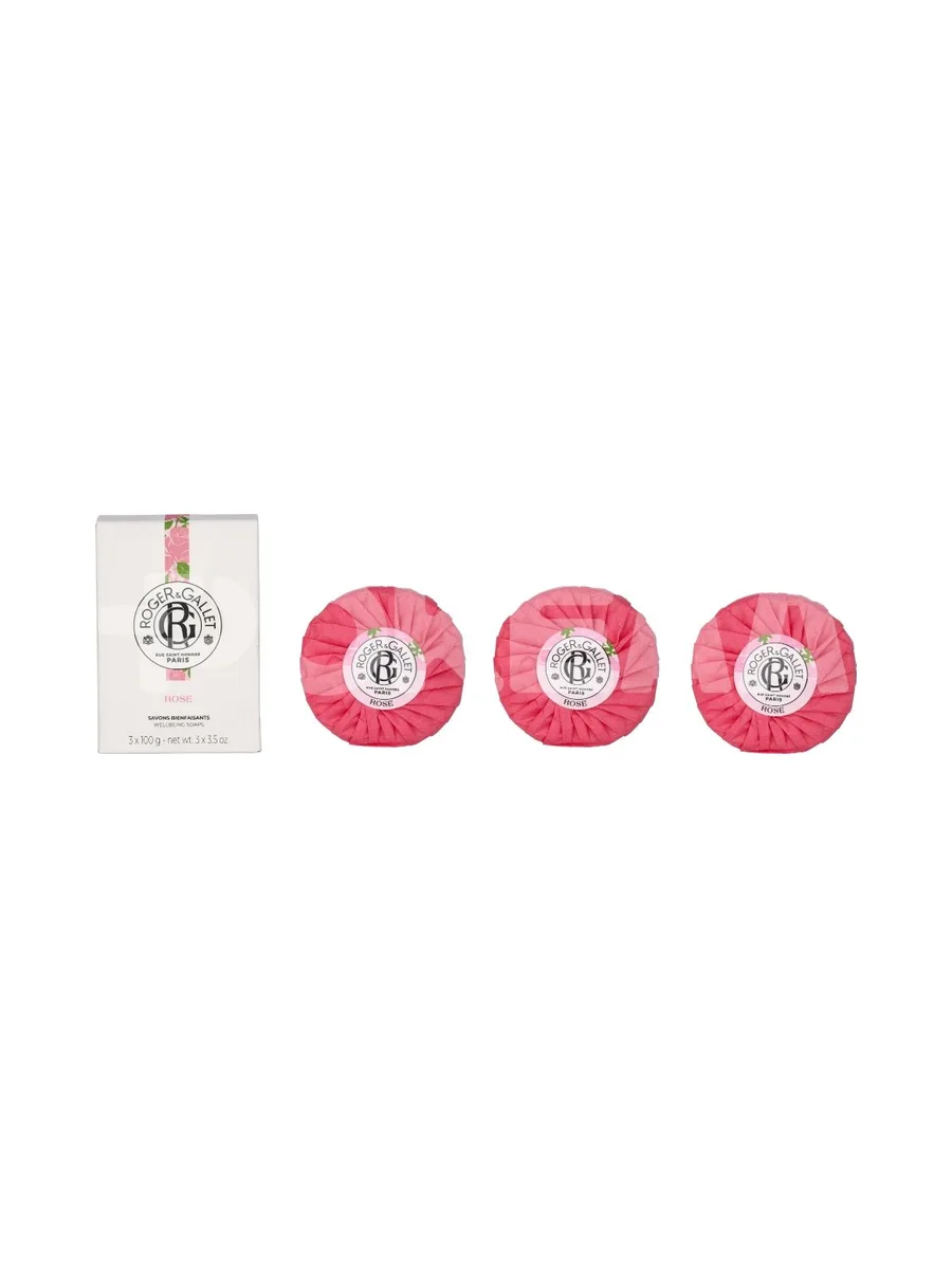 Roger & Gallet Rose Giftset 300g - Soap Bar - 3x100gr 1