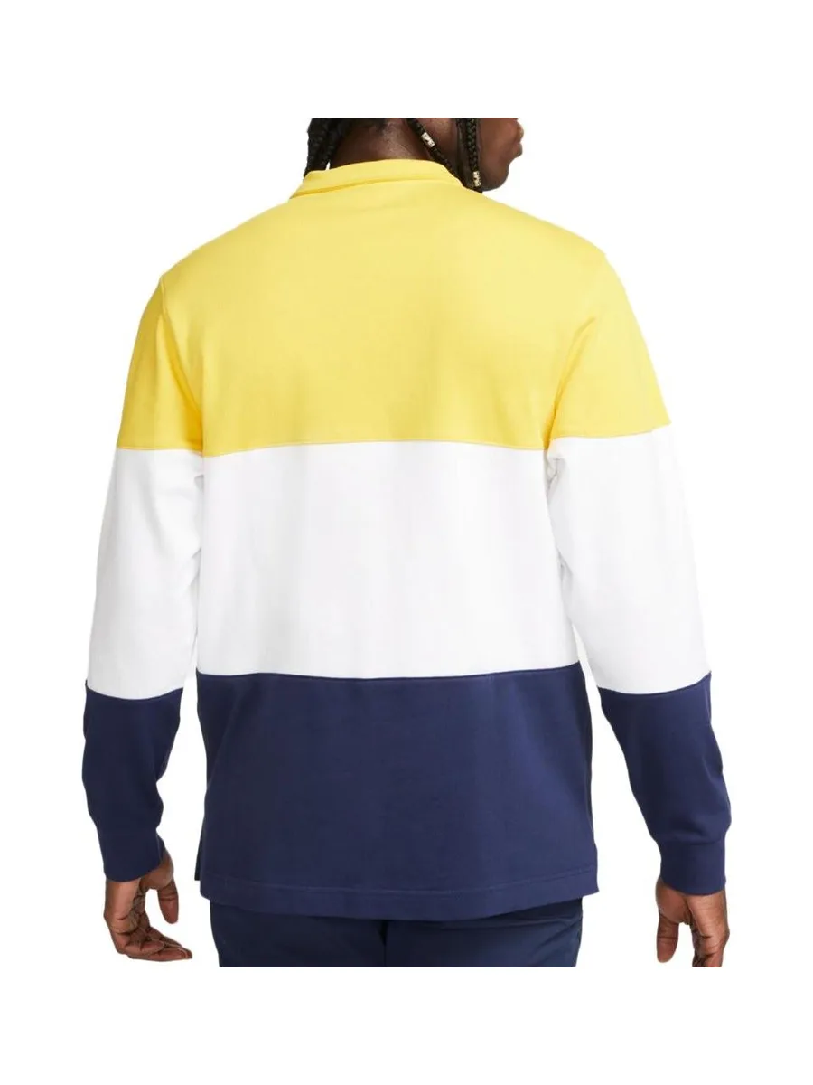 Sweat Blanc/Jaune/Marine Homme Nike Club+ 3