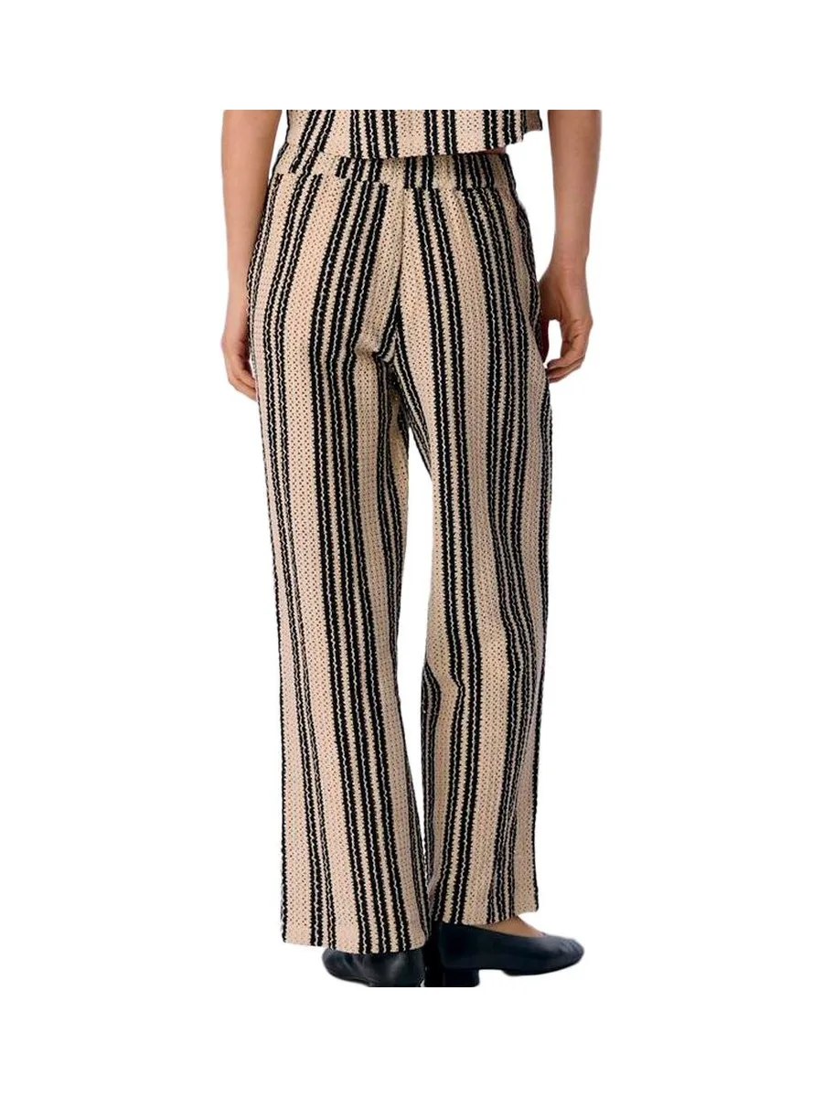 Pantalon Beige/Noir Femme Object Objolaf 2