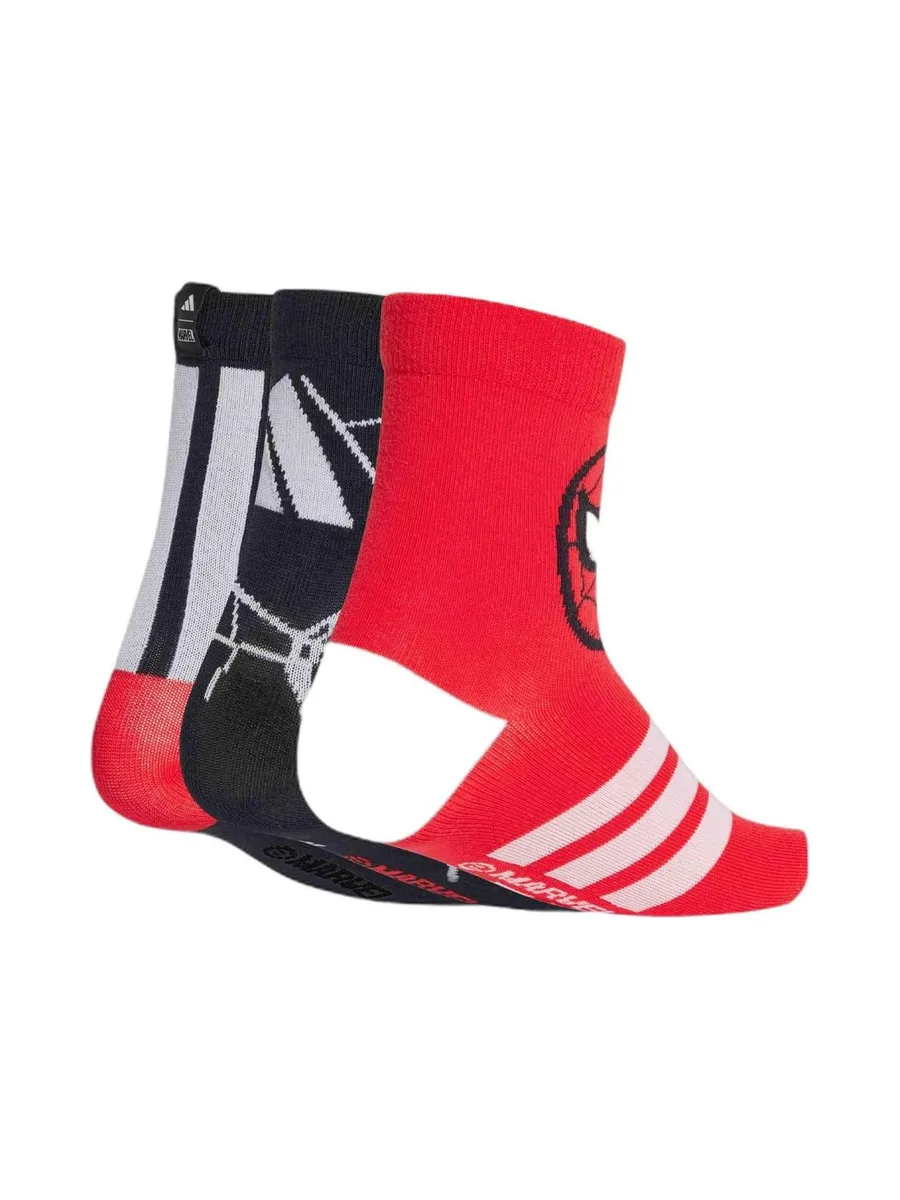 X3 Paires de Chaussettes Spider-Man Rouge Garçon Adidas Performance Marvel 3