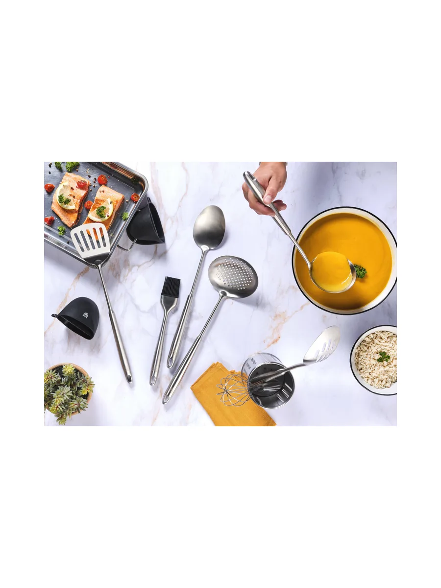 Set d'ustensiles de cuisine en acier inoxydable STAL - 10 pièces 5