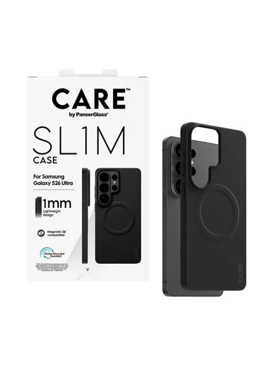 PanzerGlass CARE™ by ® SL1M Case Black w. Qi Samsung Galaxy S26 Ultra mobile phone case 5