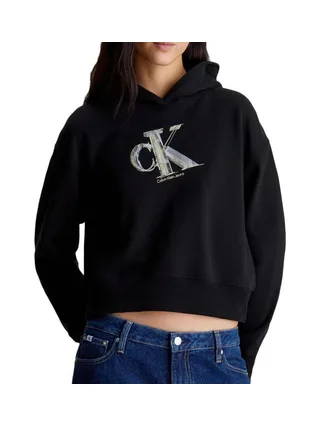 Sweat Noir Femme Calvin Klein Jeans Meta 1