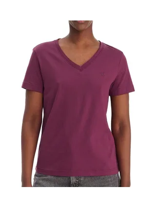 T-Shirt Bordeaux Femme Calvin Klein Jeans Archive LV047B205G 1