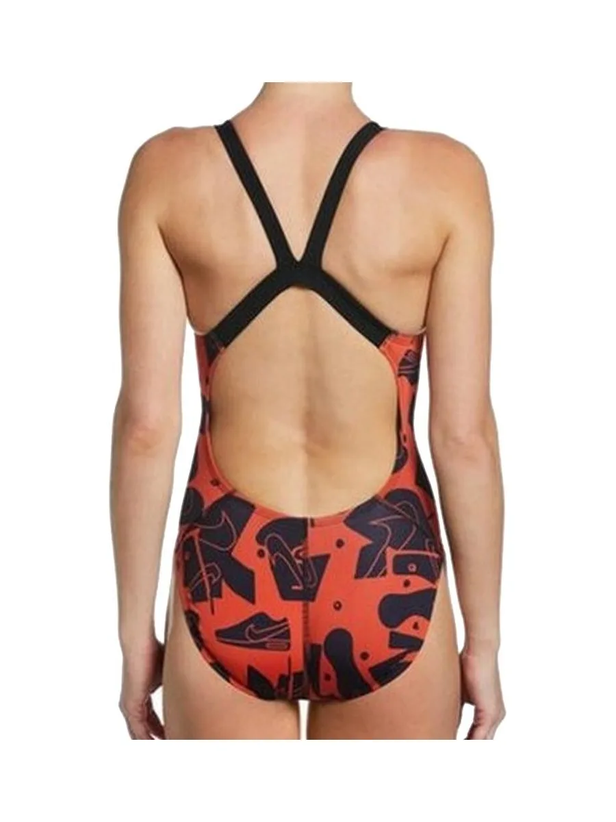 Maillot de bain Noire/Rouge Femme Nike Fast Back 3