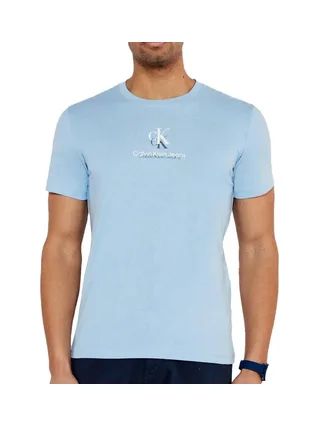 T-shirt Bleu Homme Calvin Klein Jeans Shadow 1