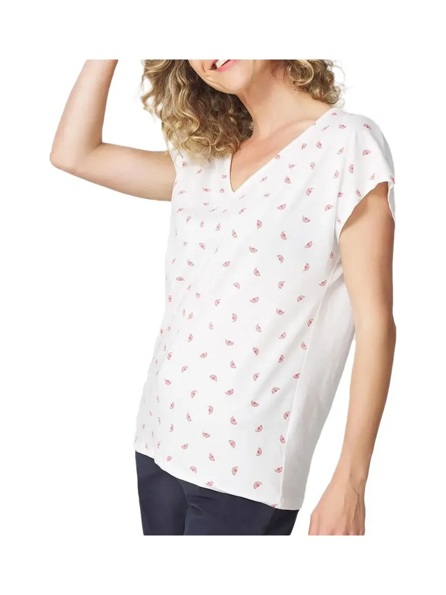 T-shirt Blanc Femme TBS EDDENSAN 2
