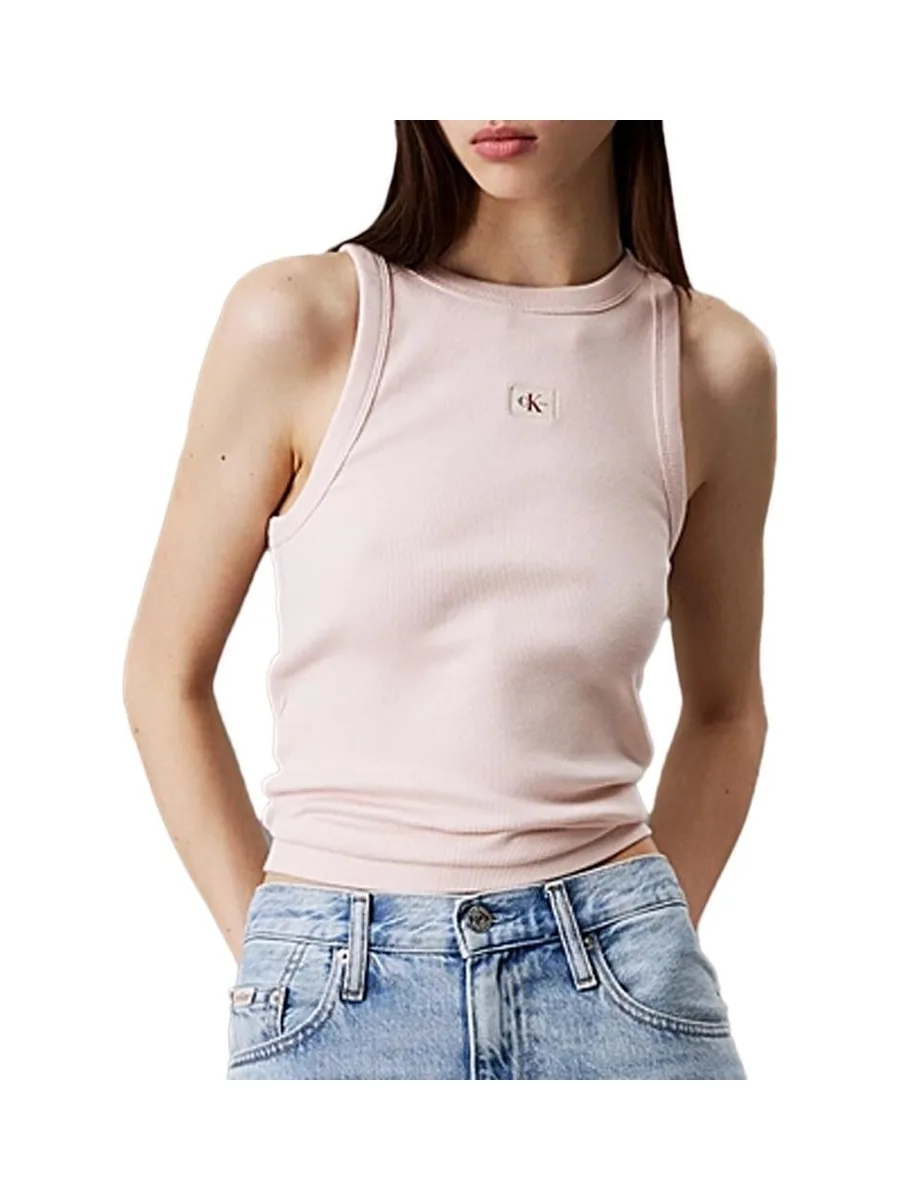 Débardeur Rose Femme Calvin Klein Jeans Tank 2