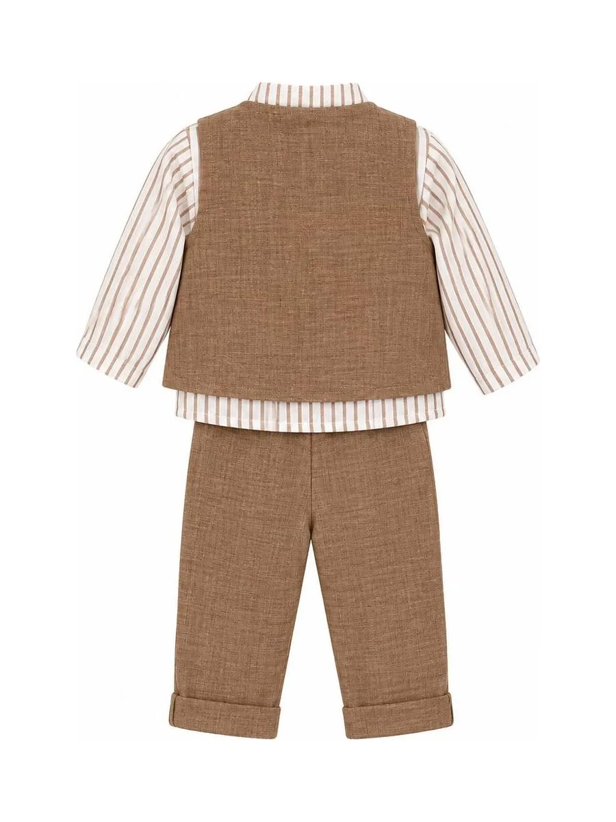 Ensemble Blanc/Marron Garçon P'tit Mome Lucas 3