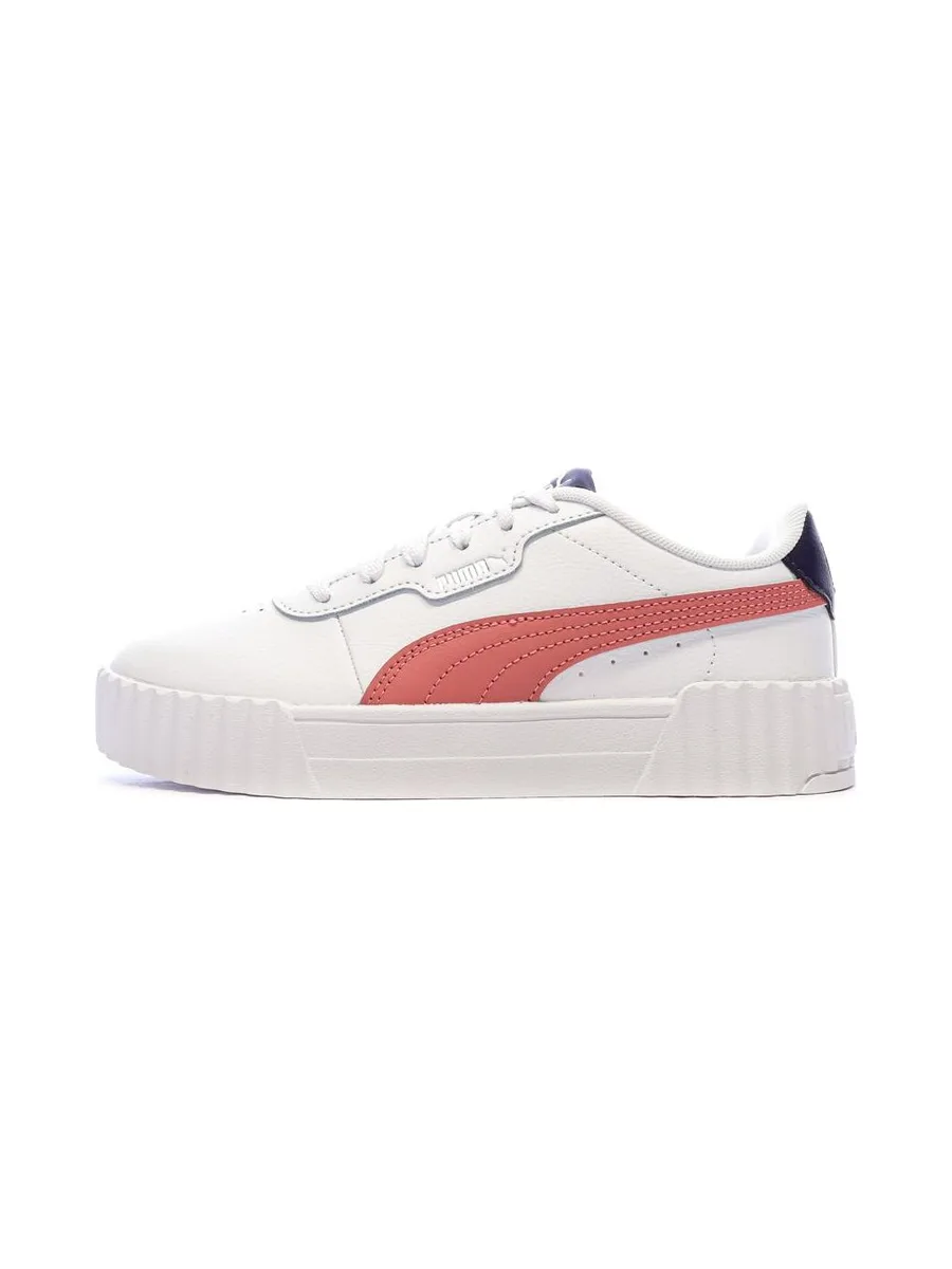 Baskets Blanche/Rose Fille/Femme Puma Carina 3.0 2