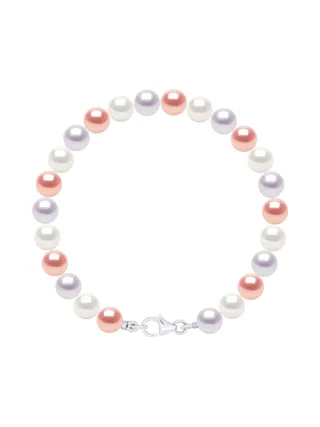 Bracelet Véritables Perles d'Eau Douce Rondes 6-7 mm — Argent 925 Millièmes — 18 cm 1