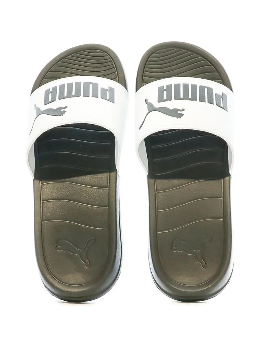 Claquettes Noire/Blanche Homme Puma Popcat 20 4