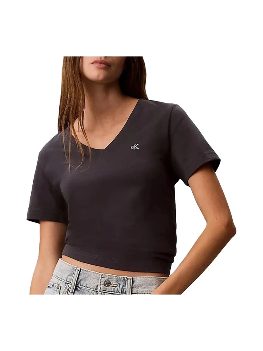 T-Shirt Gris Foncé Femme Calvin Klein Jeans Archive LV047B205G 1