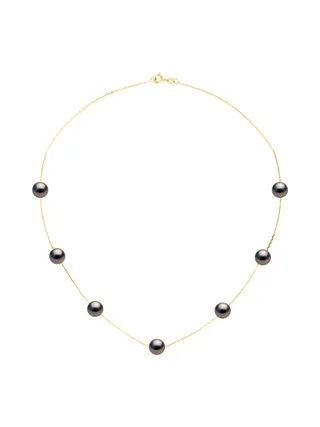 Collier Véritable Perle de Tahiti Ronde 7-8 mm — Or Jaune 375 Millièmes — 42 cm 1