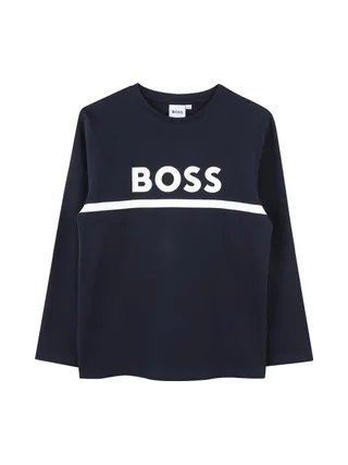 T-Shirt Manches Longues Marine Garçon Hugo Boss J52702 1