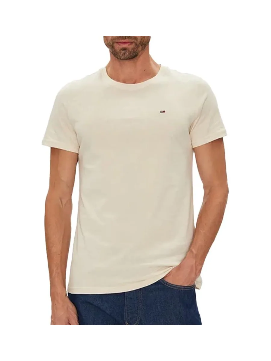 T-shirt Beige Clair Homme Tommy Hilfiger Tjm Xslim 2