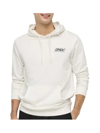 Sweat Blanc Homme Only & Sons Print Logo 1