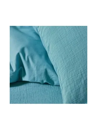 Housse de couette Bleu Gaze de coton (260 x 240 cm) Lagon 2