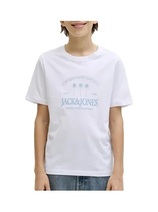 T-Shirt Blanc/Bleu Garçon Jack & Jones Tucket 1