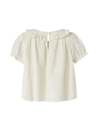 Blouse Blanche Fille Lil' Atelier Hosa Loose 2