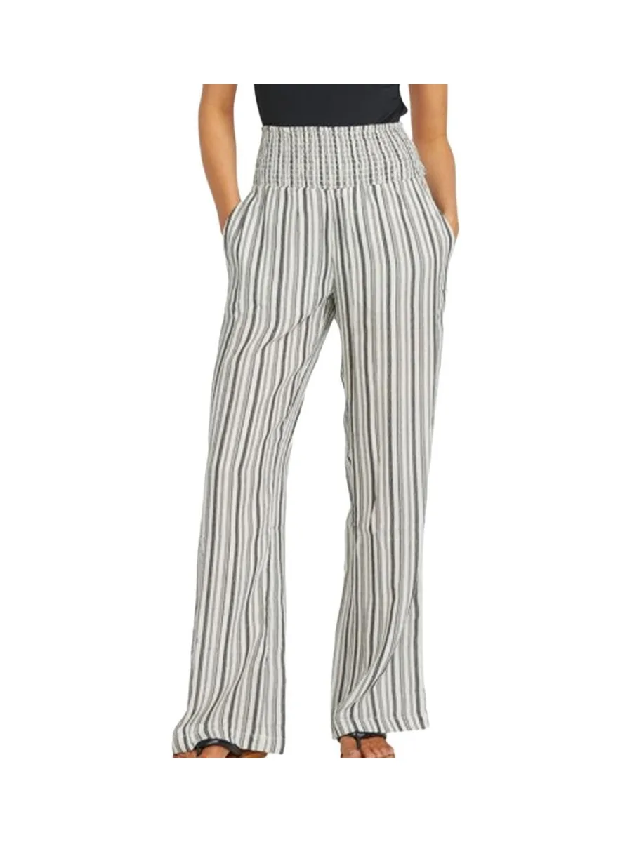 Pantalon Ecru/Noir Femme Billabong New Waves 2 1