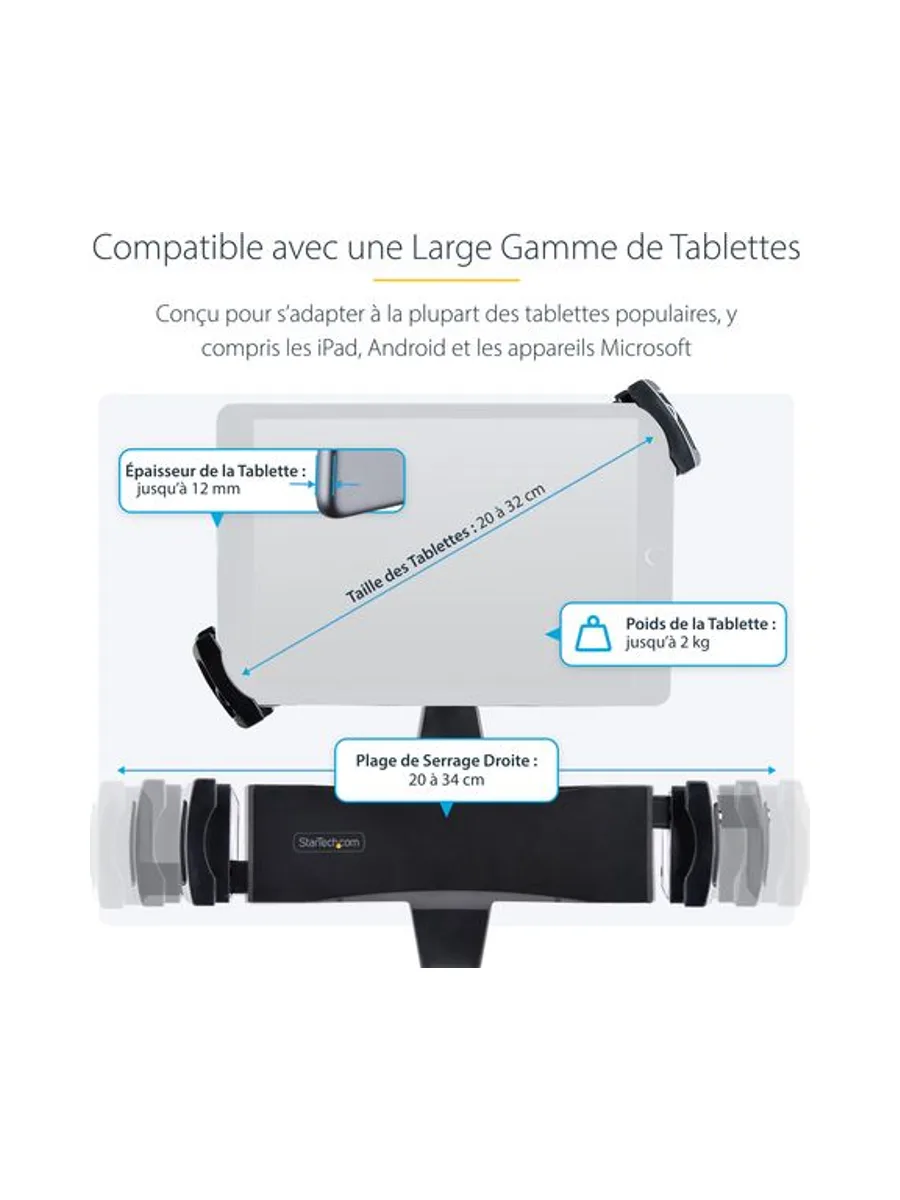 VESA Mount Adapter for Tablets Lockable 13